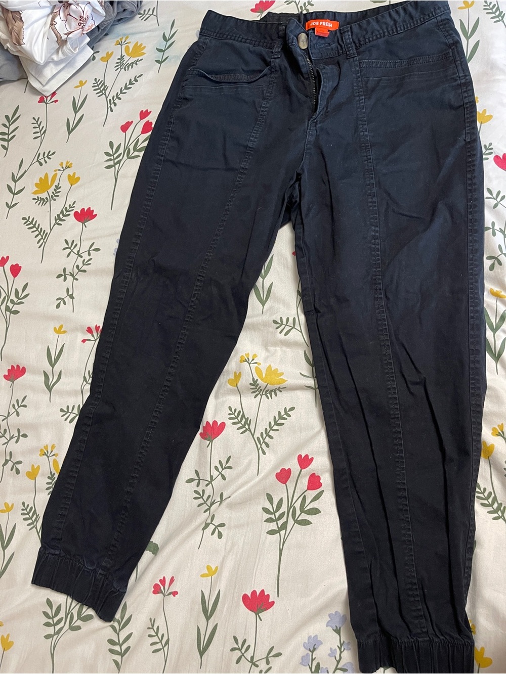 Joe Fresh Black Boyfriend Jeans with Elastic Cuffs
